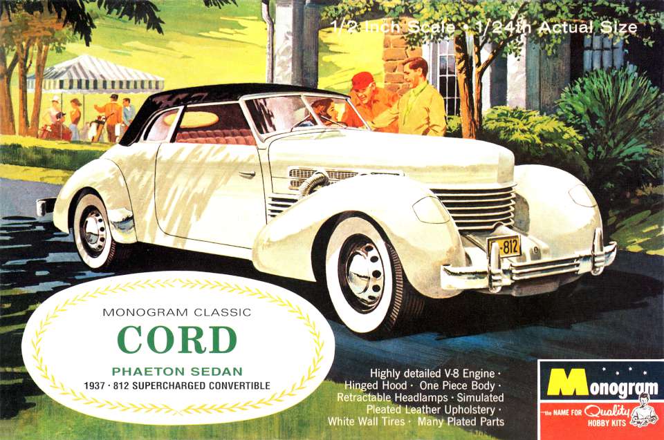 Maquette Auto Monogram Cord Phaeton Sedan 1937 – 1/24 – États-Unis – Neuve